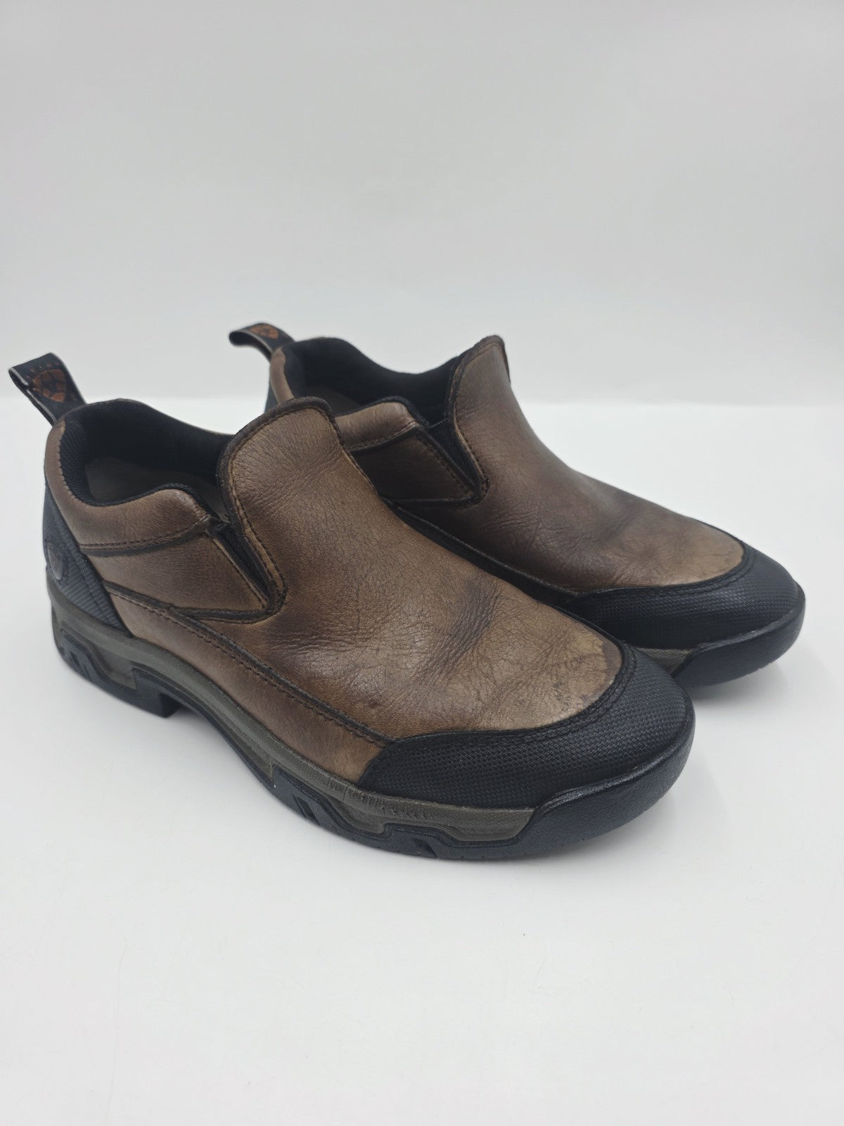 Ariat Dura Ralley H2O ST Distressed Brown Slip-on Mens Size 8.5