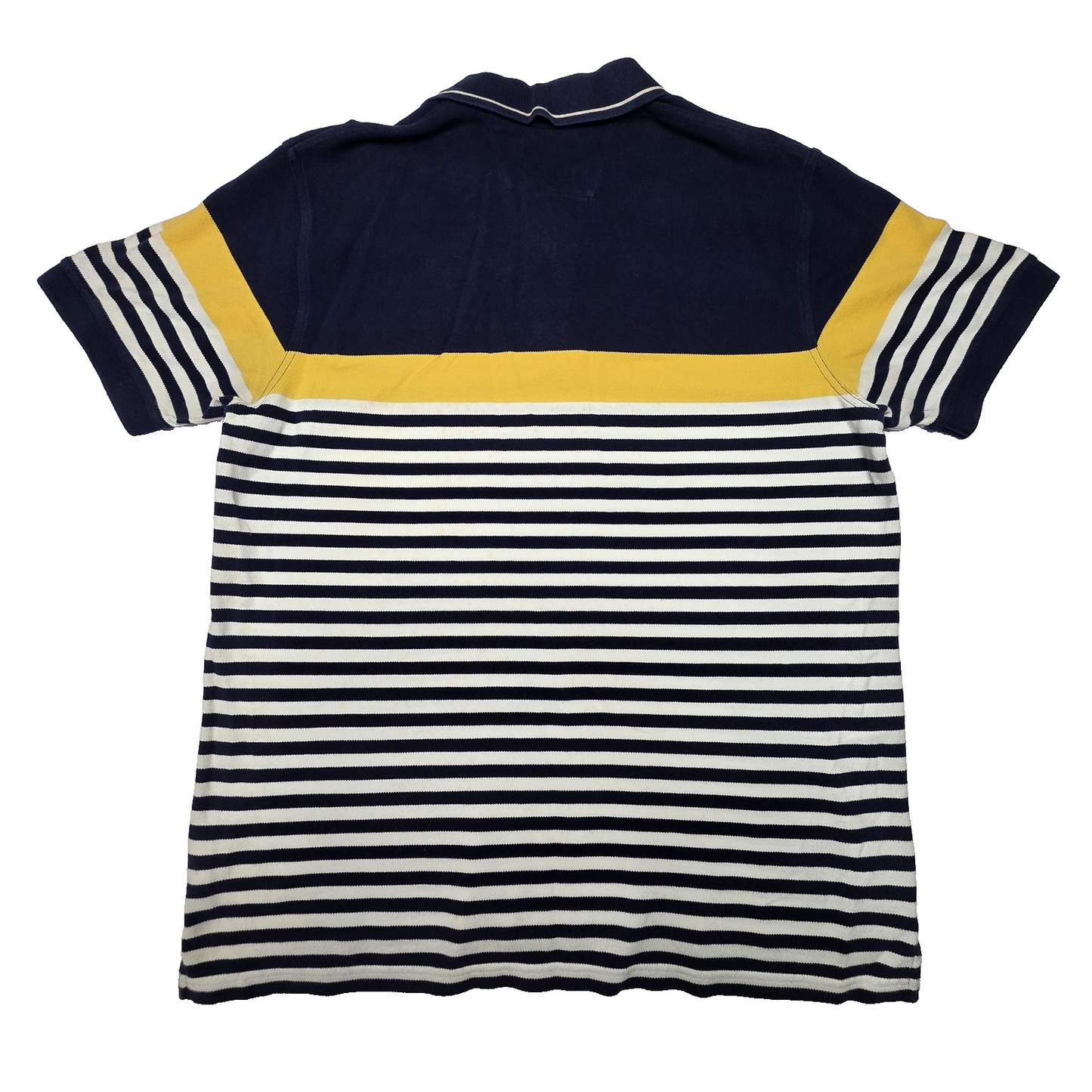 R.M. Williams Shirt Men's XL Blue Yellow Stripe Cotton Polo Casual