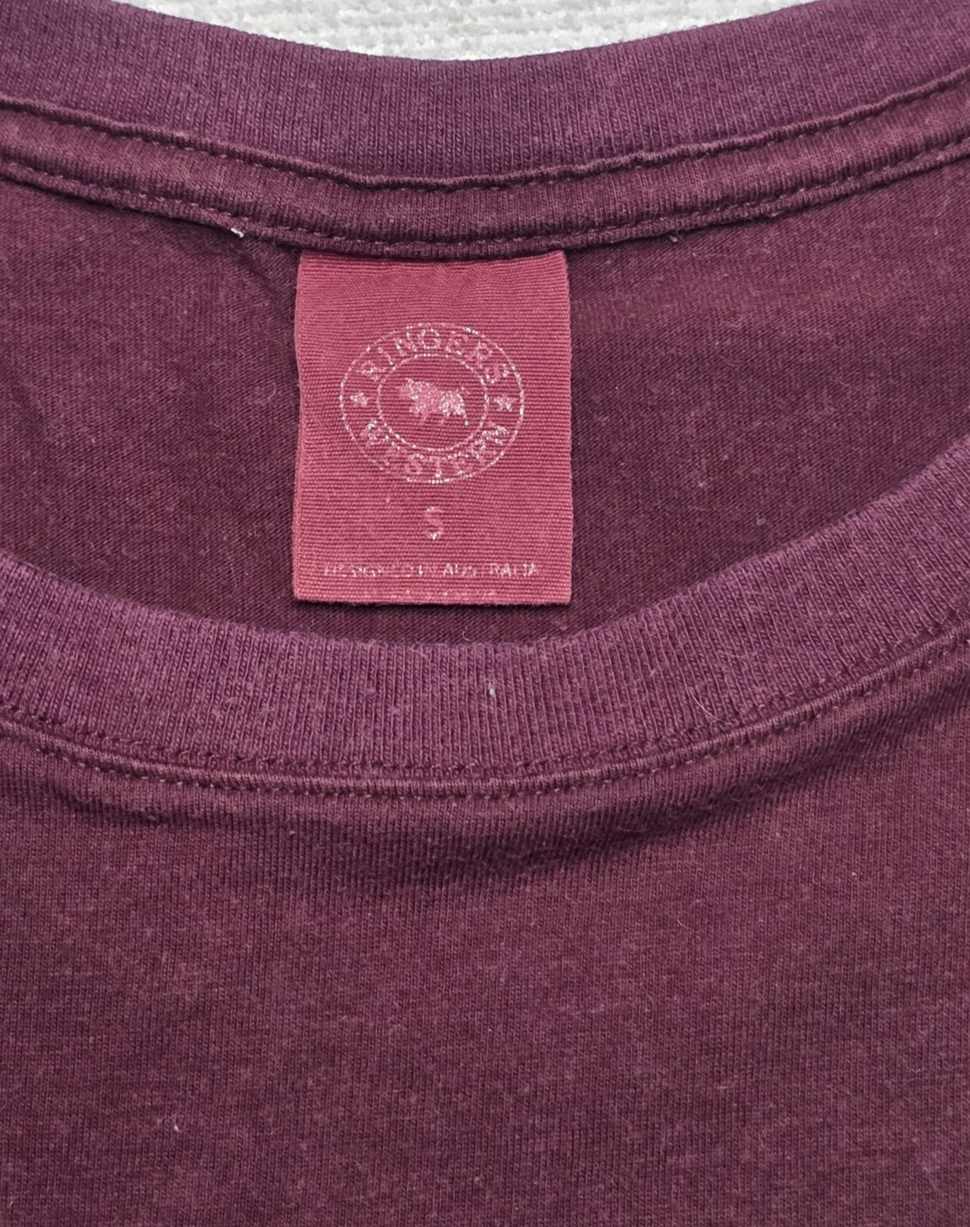 Ringers Western Shirt Men's S Maroon Sleeveless Tank Graphic Logo Jersey Cotton
