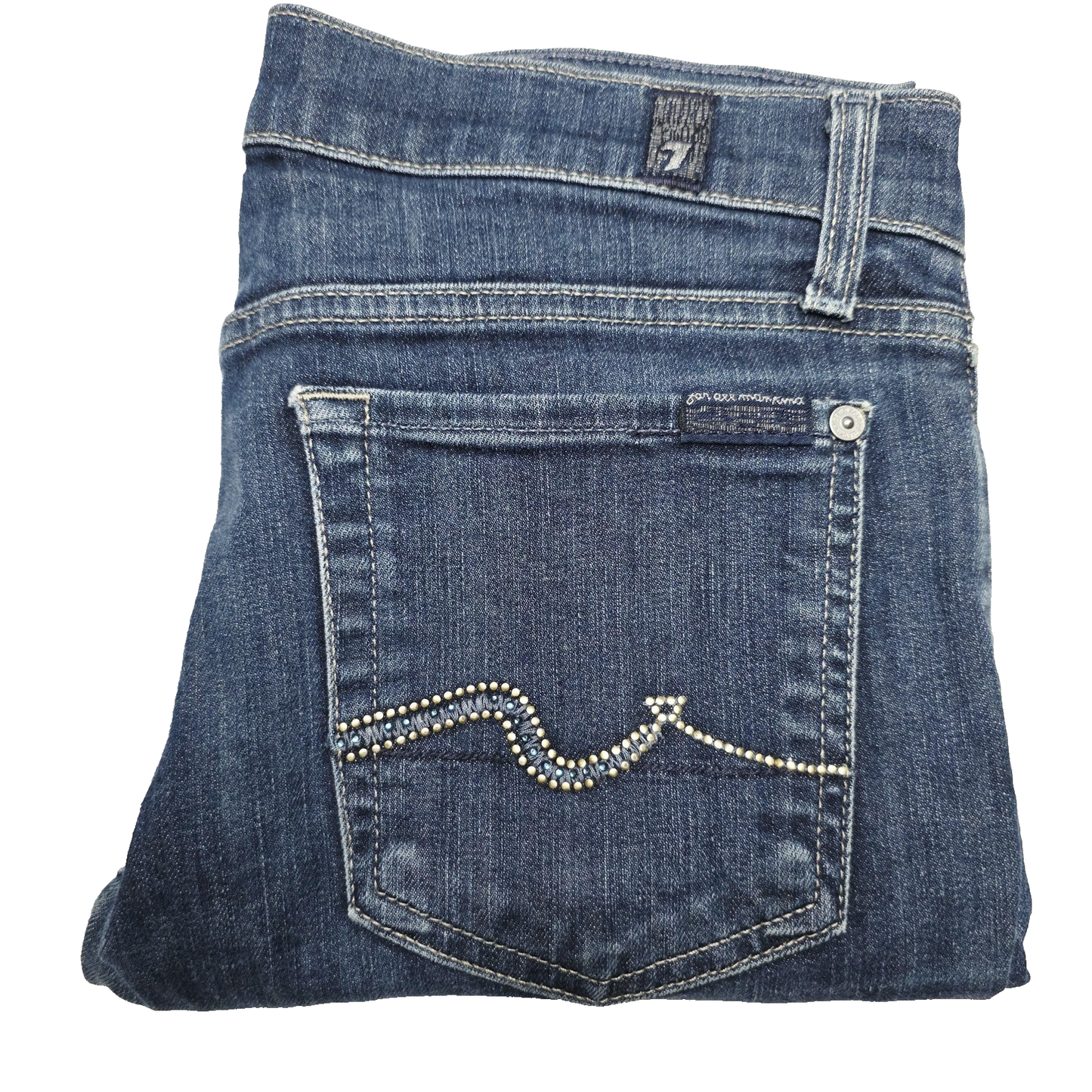 7 For All Mankind Jeans Women's 28 x 29 Blue Roxanne Skinny Dark Wash