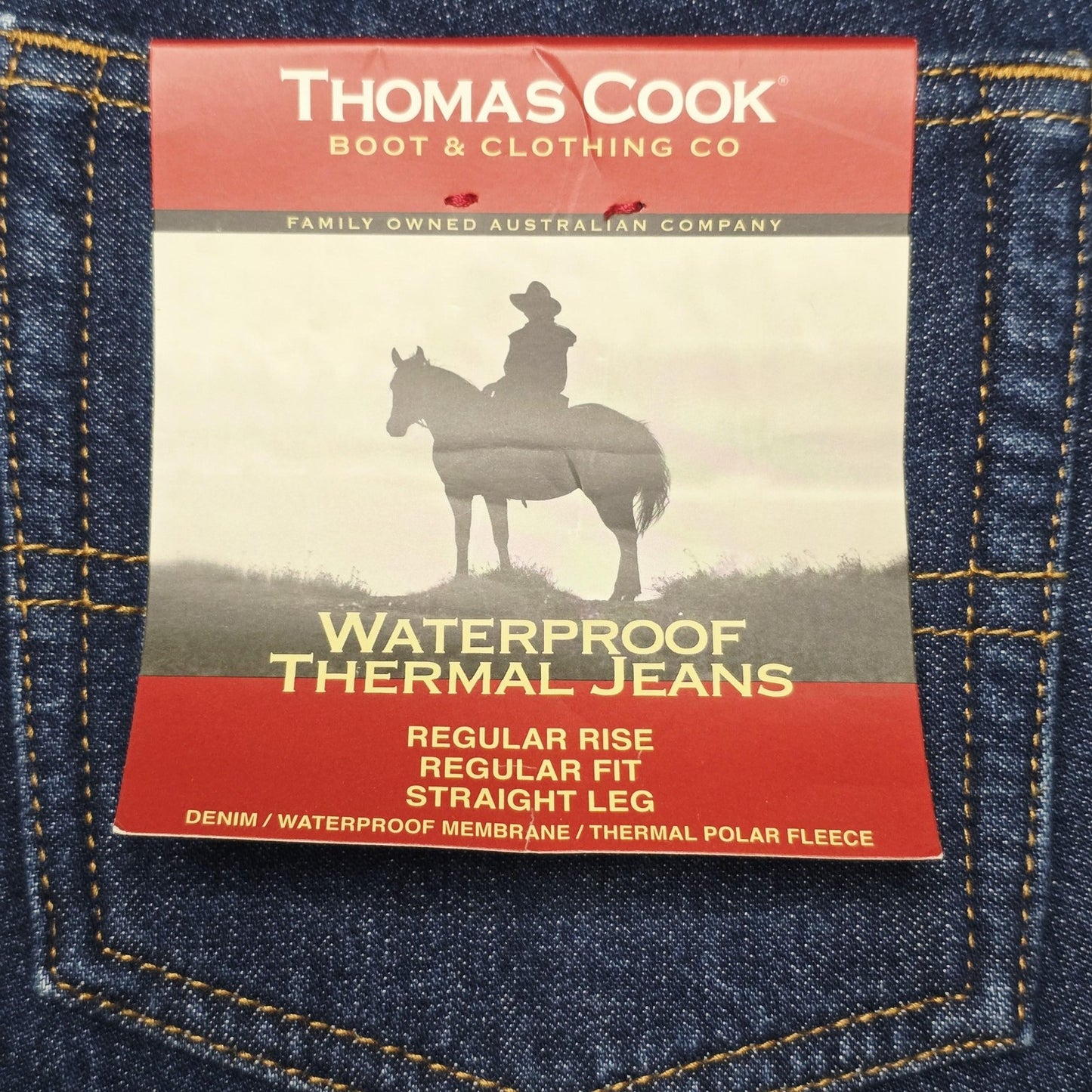 Thomas Cook Jeans Women's 14 Waterproof Thermal Straight Denim NWT