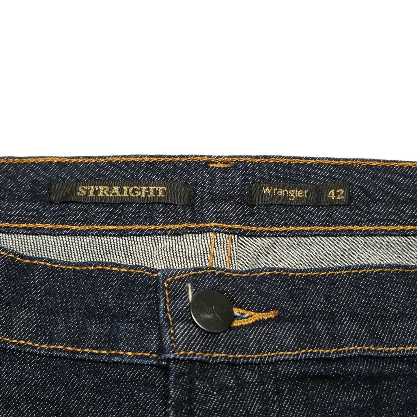 Wrangler Jeans Mens 42x34 Blue Classic Straight Regular Fit Stretch Denim