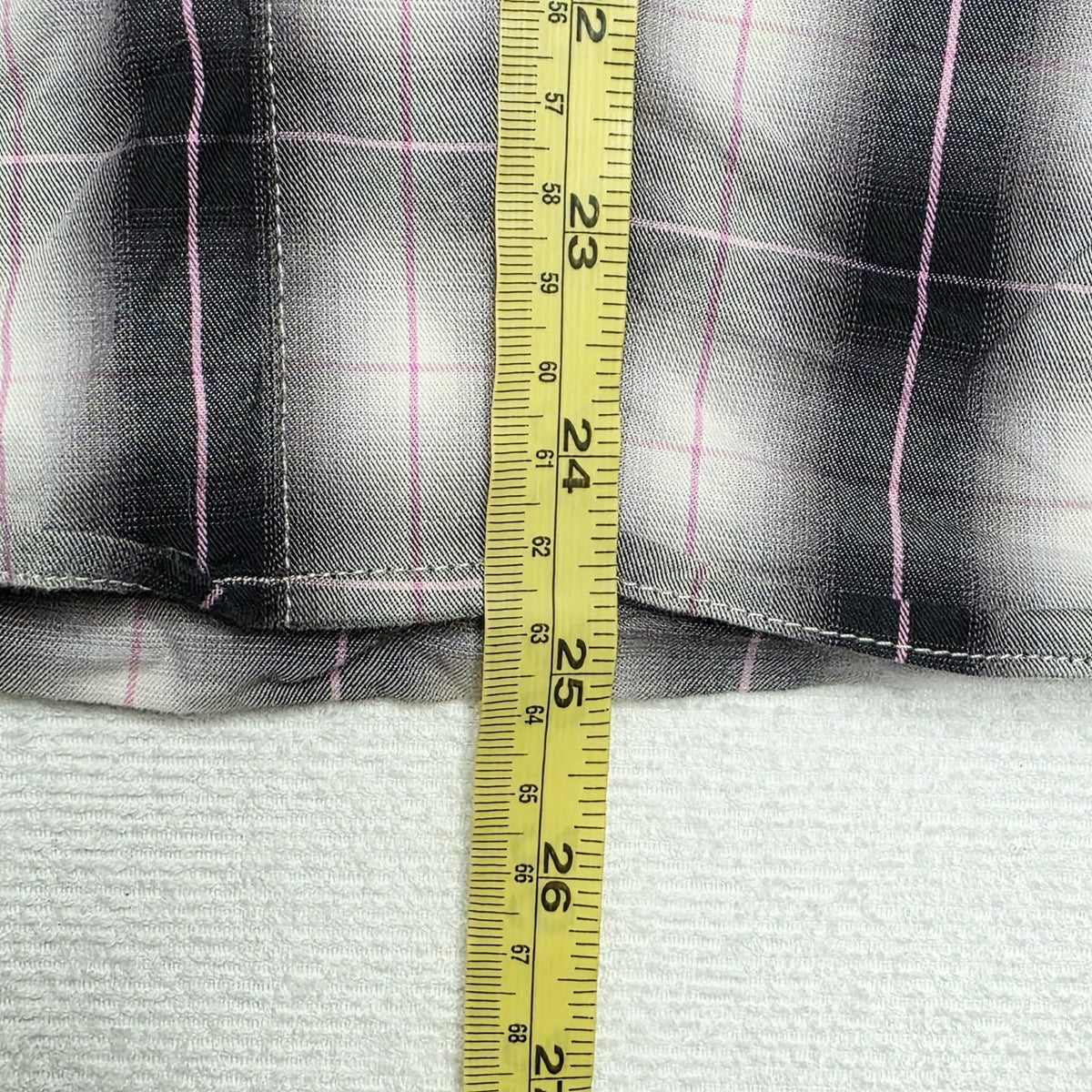 Thomas Cook Shirt Women's 14 Grey Long Sleeve Snap Button Up Western Plaid