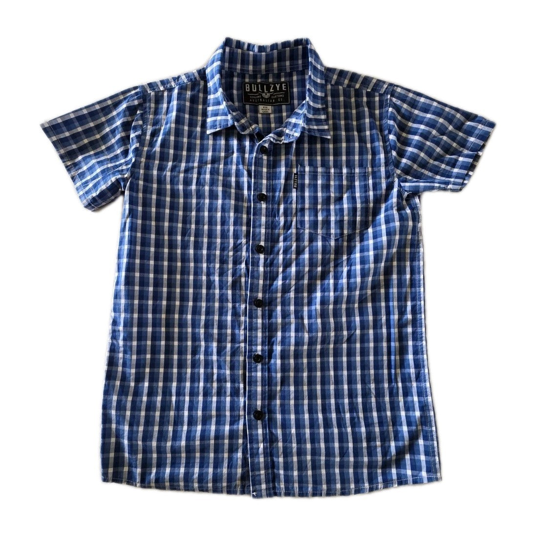 Bullzye Western Short Sleeve Shirt Boys Size 14