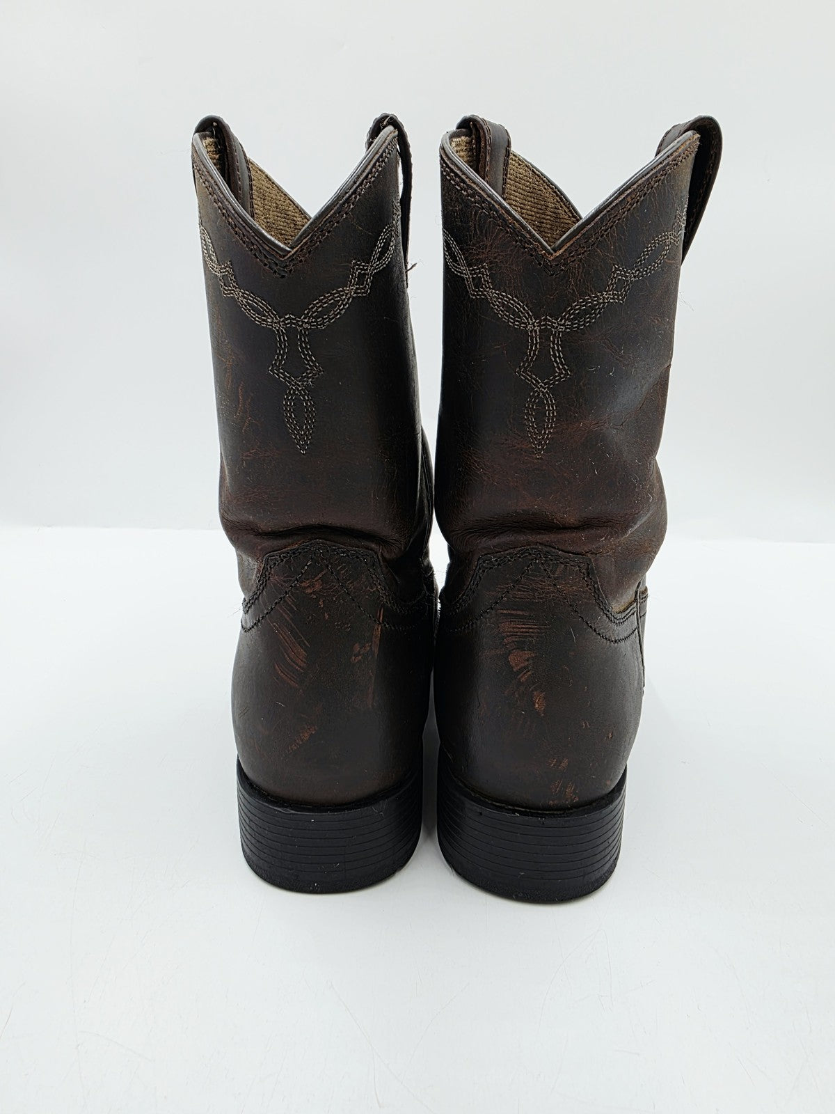 Ariat Boots Women's 5 Brown Leather Western Mid Calf Pull On Workwear Country