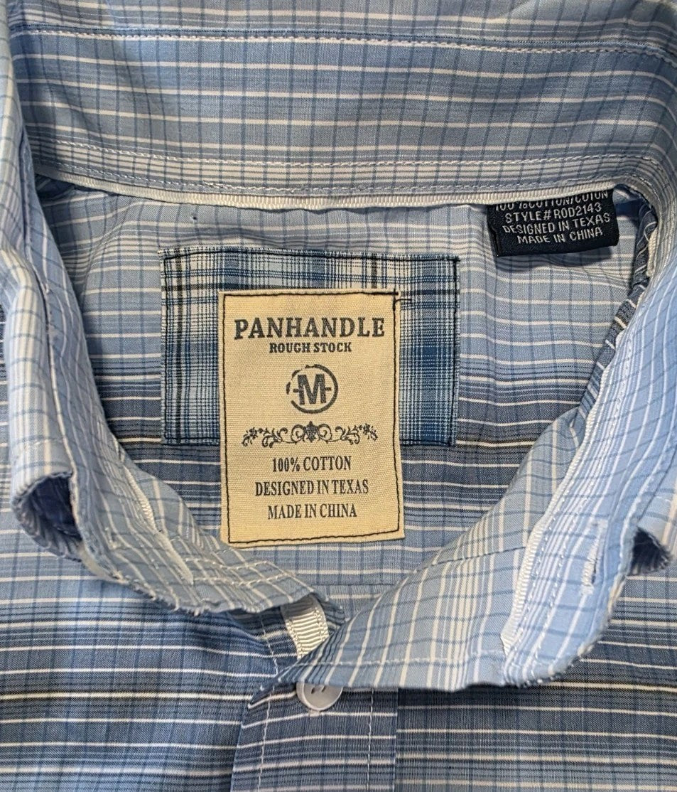Panhandle Rough Stock Western Long Sleeve Shirt Mens Size M