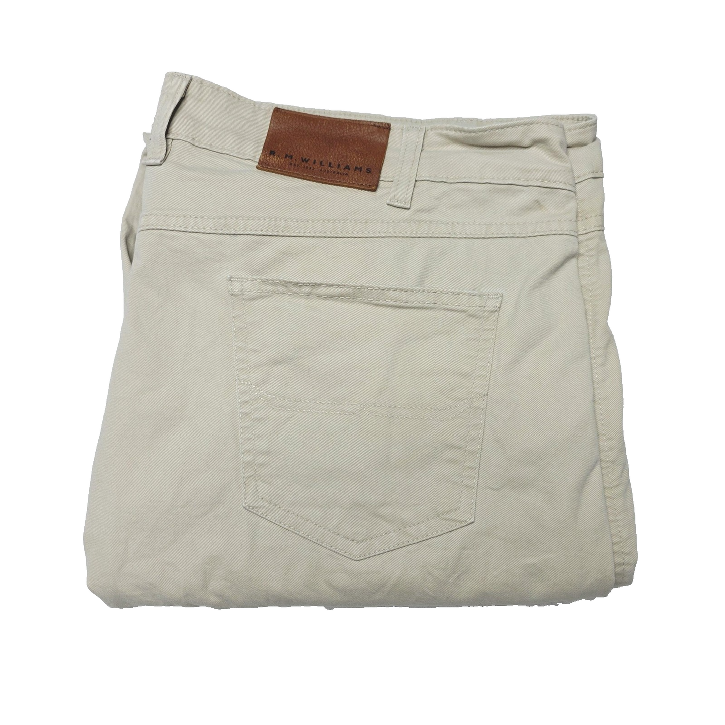 R.M. Williams Pants Men's 42x32 Beige Chino Twill Cotton Casual Straight Leg