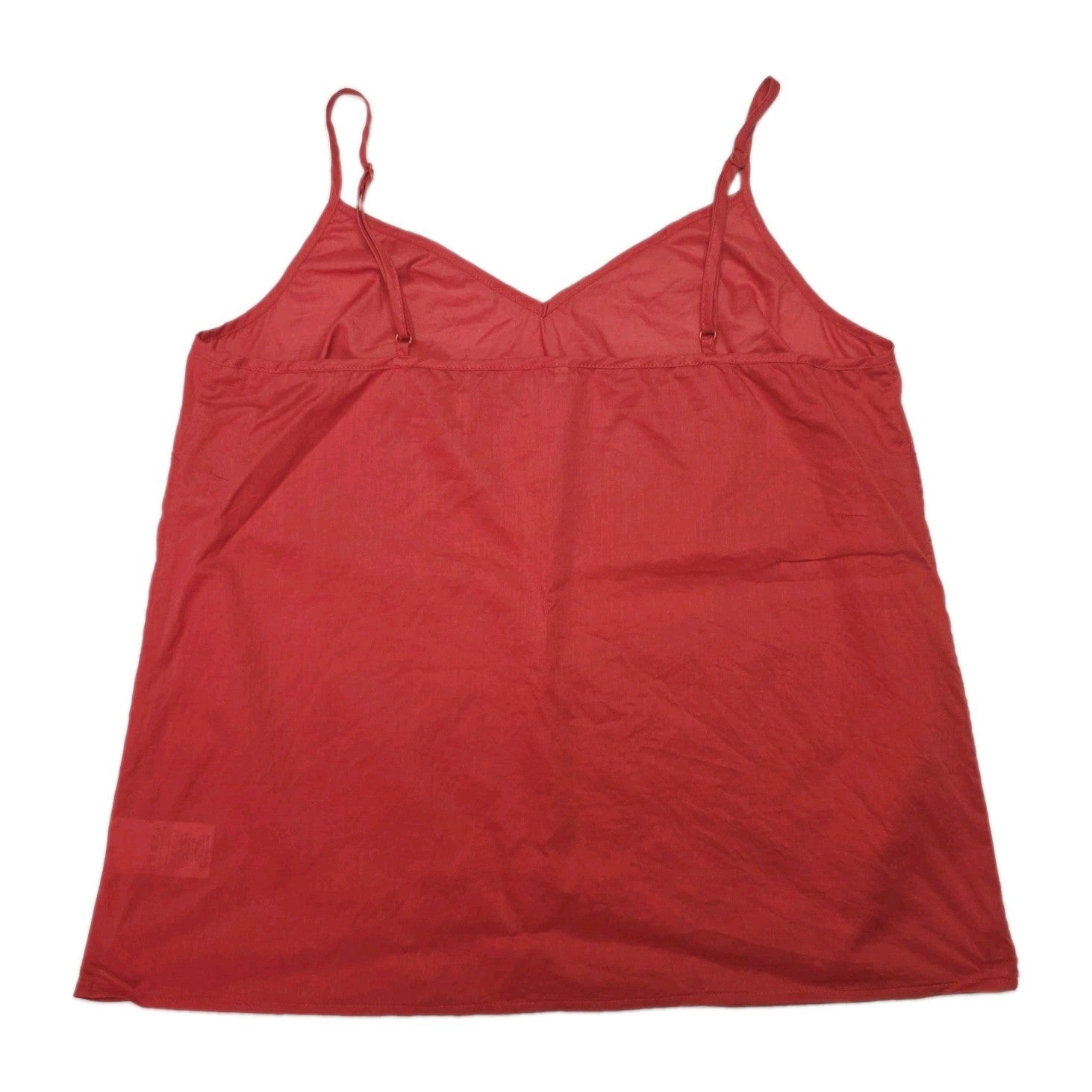 R.M. Williams Shirt Women's 12 Red Sleeveless Lace Ruffle Cami Set Blouse Top