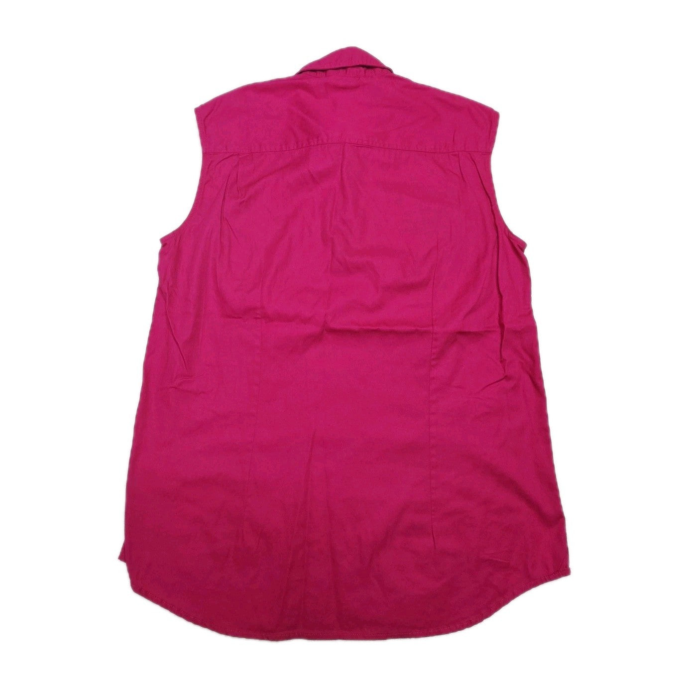 Ringers Western Shirt Women's 12 Pink Sleeveless Button Up Cotton Loose Fit