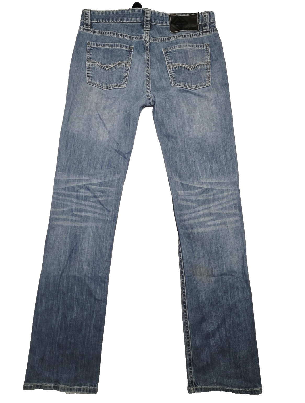 Rock & Roll Cowboy Revolver Straight Jeans Mens 34x36 Blue Slim Straight