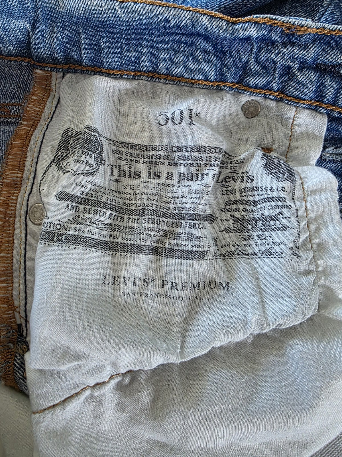 Levi's BIG E 501  Button Fly denim Jeans Ladies Size 24 x 28