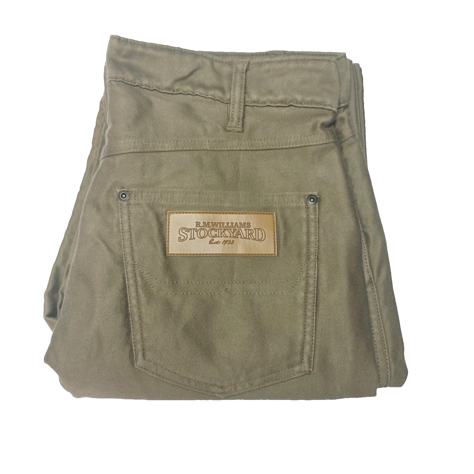 R.M. Williams Stockyard Jeans Men's 32 x 32 Brown Straight Regular Cotton
