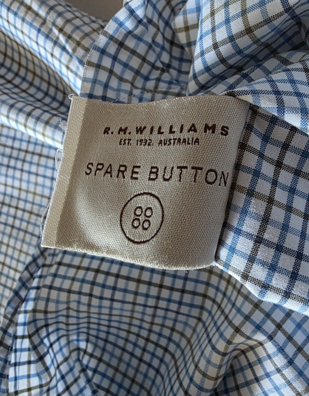 R.M Williams Long Sleeve Check Shirt Men's Size Medium