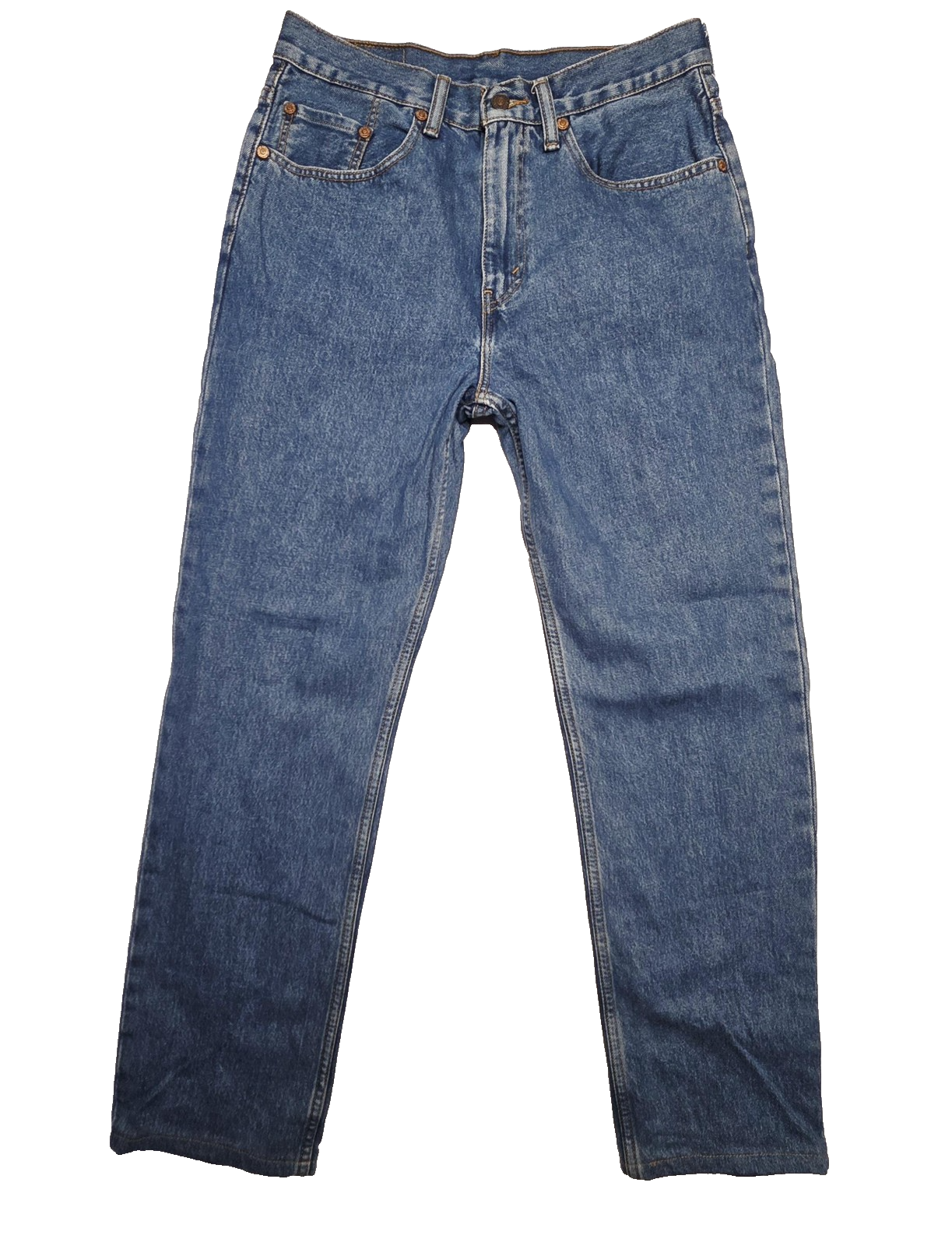 Levis 504 Jeans Mens Blue Regular Straight Medium Wash Zip Fly Fits 34x30