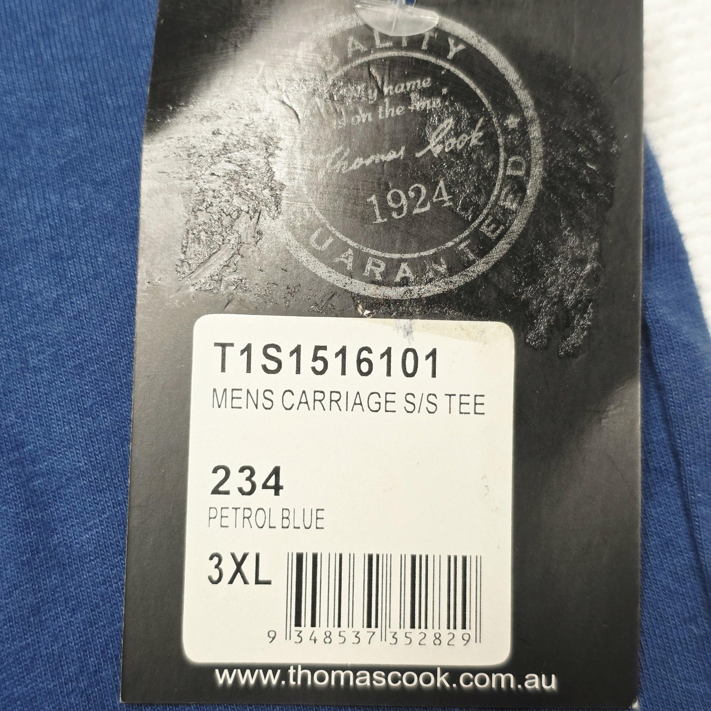 Thomas Cook T-Shirt Men's 3XL Blue TC.1924 Carriage Graphic Cotton Crew Neck