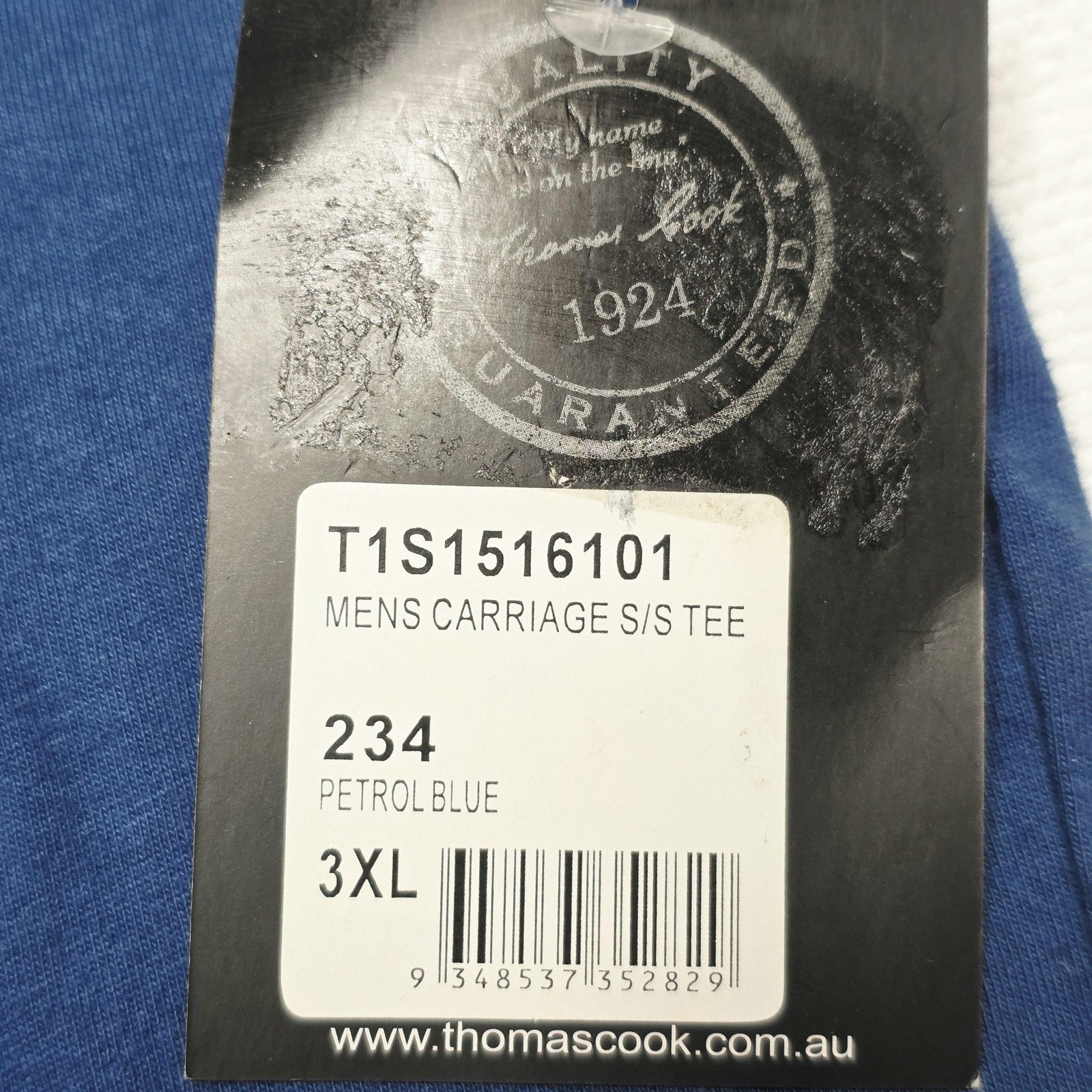 Thomas Cook T-Shirt Men's 3XL Blue TC.1924 Carriage Graphic Cotton Crew Neck
