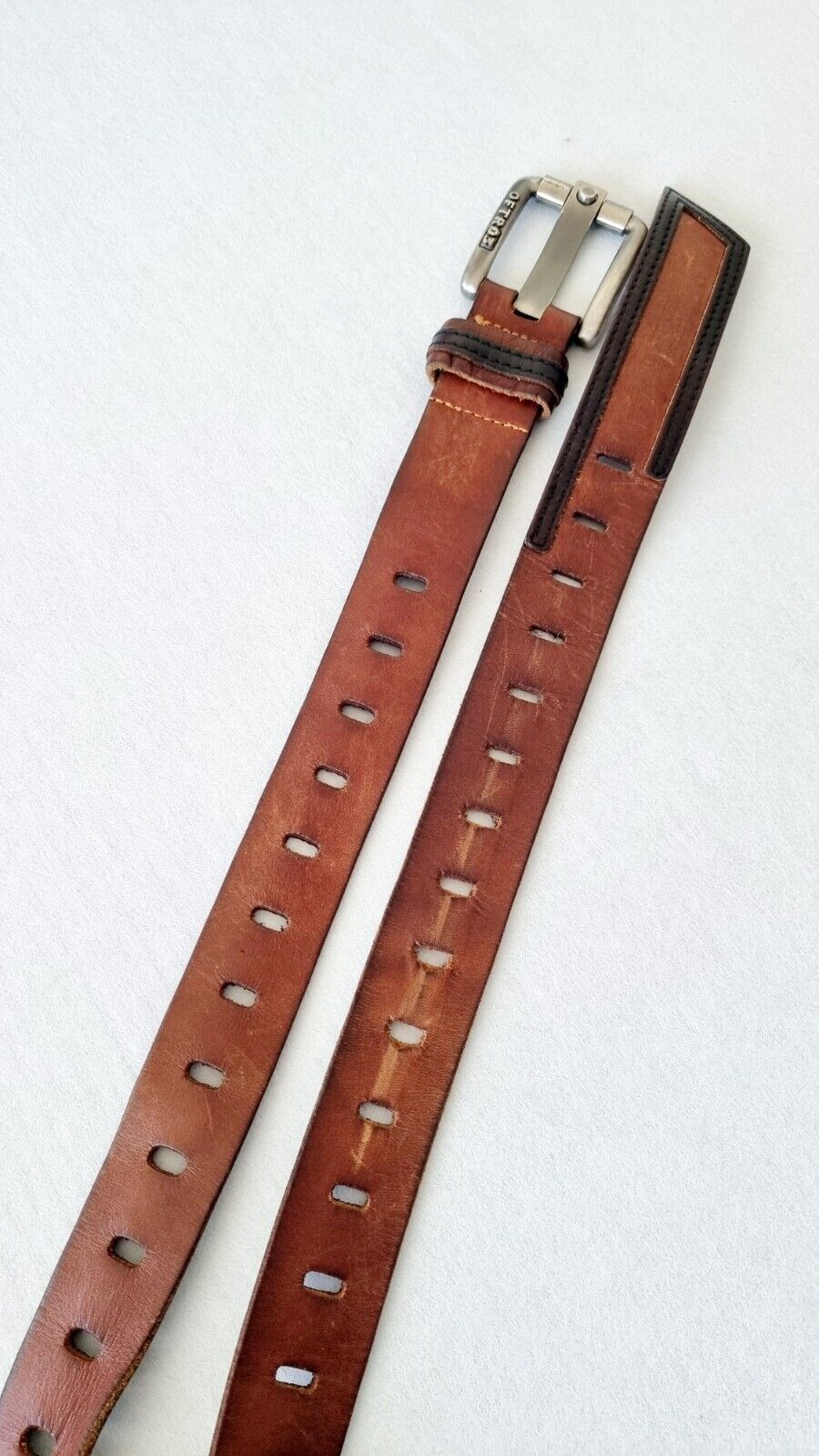 Outfitters OFTR03 Genuine Brown Leather Belt Made In Italy Size Large