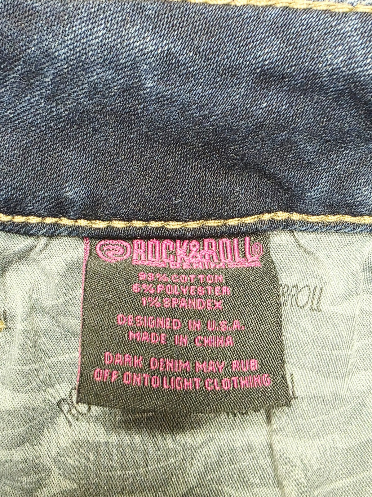 Rock & Roll Denim Jeans Woman's 29 Blue Wash Mid Rise Bootcut Stretch 29x30
