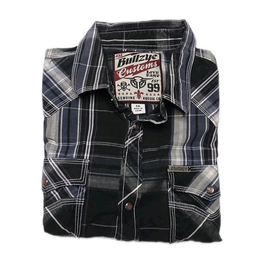Bullzye Western Short Sleeve Shirt Boys Size 16