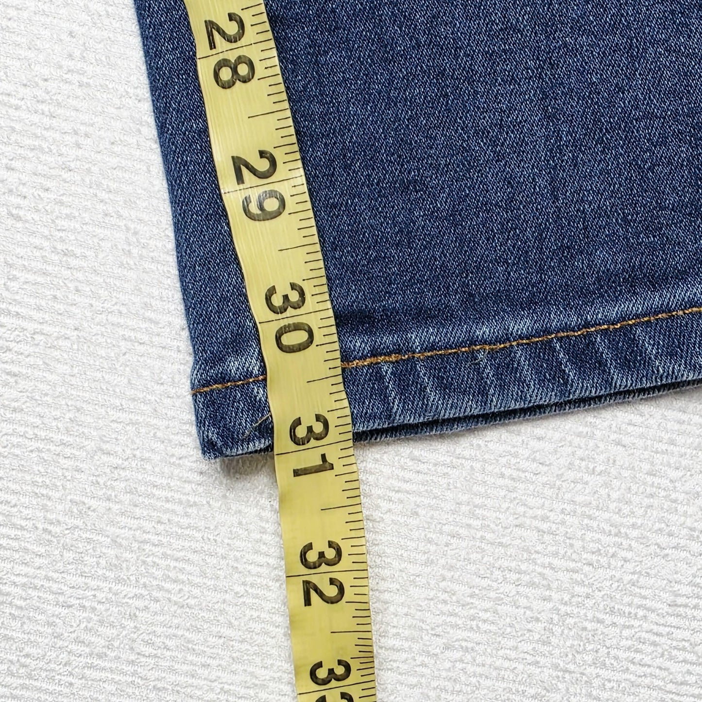 R.M. Williams Jeans Women's 34x31 Blue Straight Stretch Denim Elastic Waist Logo