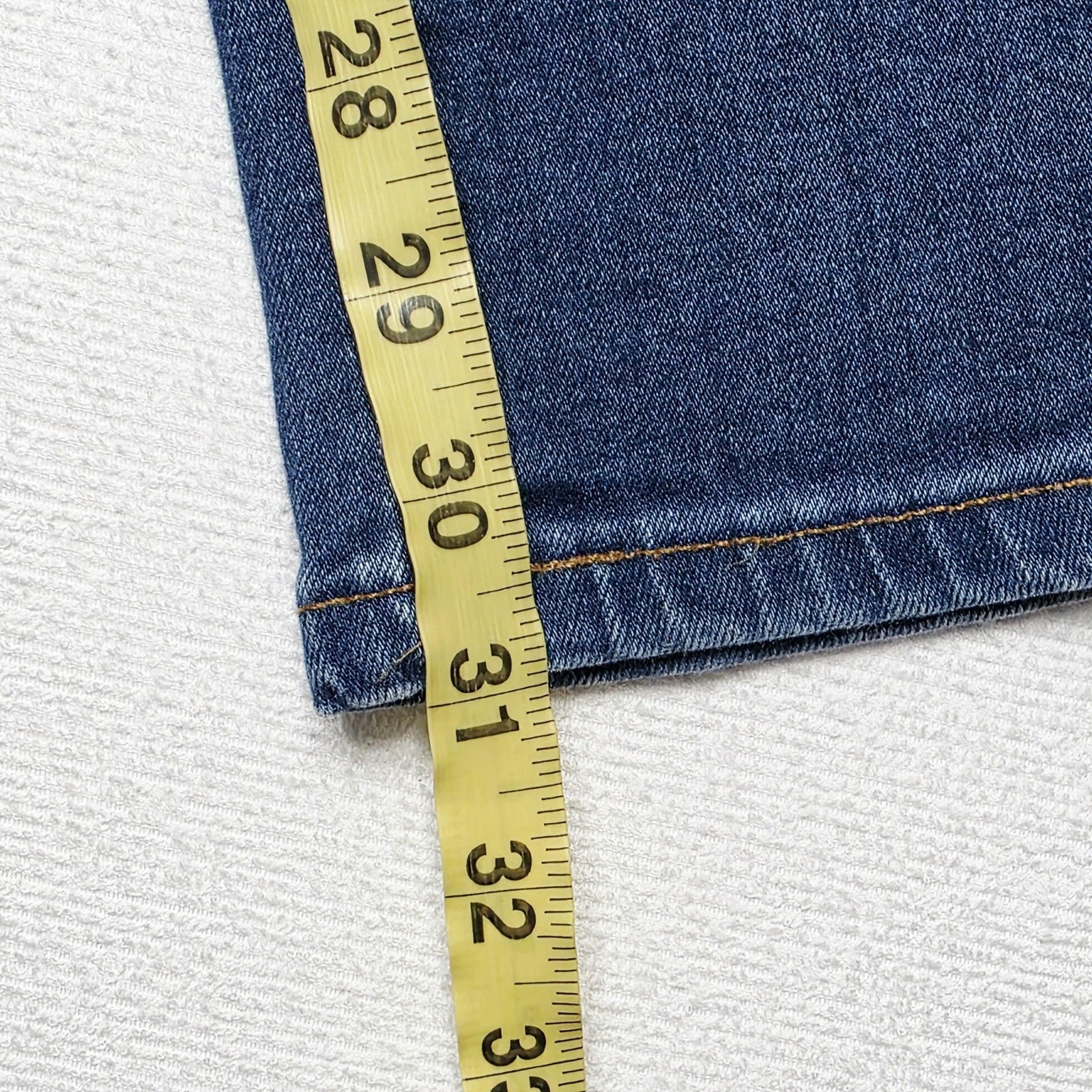 R.M. Williams Jeans Women's 34x31 Blue Straight Stretch Denim Elastic Waist Logo