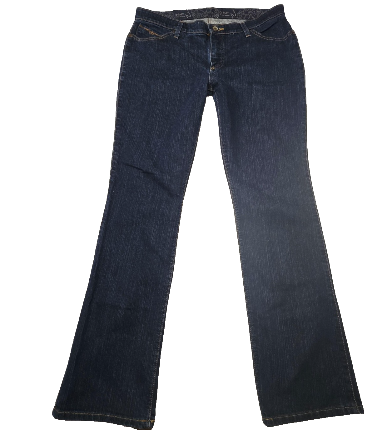 Wrangler Jeans Dark Wash Bootcut Stretch Denim 15/16x34 Embroidered