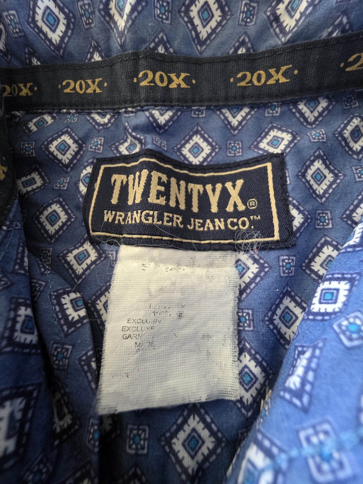 Wrangler 20X Western Boys long Sleeve Shirt Size L