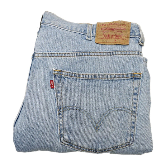 Levi's Shorts Men's 38 Blue 505 Regular Fit Denim Bermuda Jeans Casual Summer