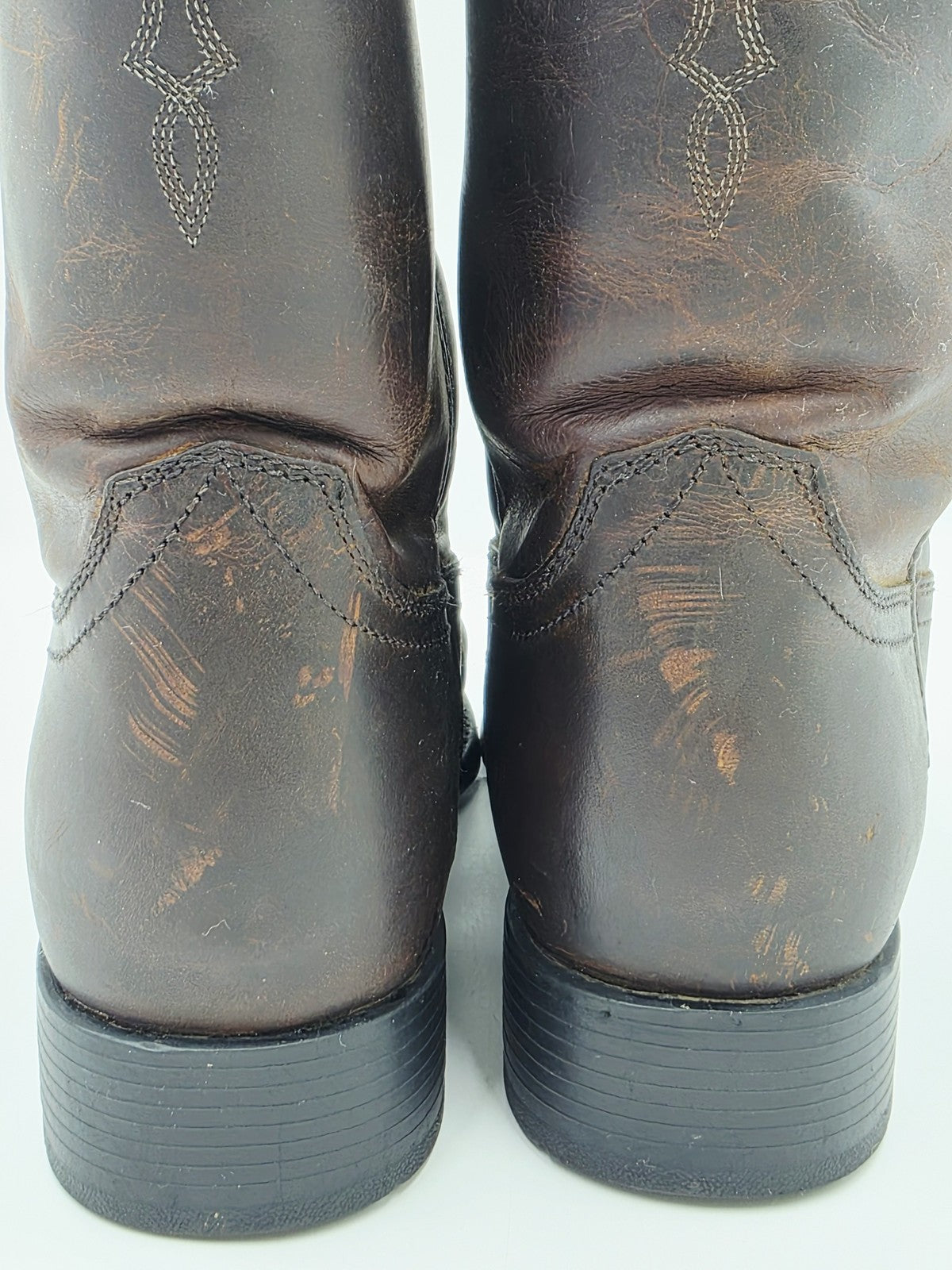 Ariat Boots Women's 5 Brown Leather Western Mid Calf Pull On Workwear Country