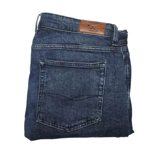 Rodd & Gunn Jeans Mens 36R Blue Straight Regular Stretch Denim Made In Italy