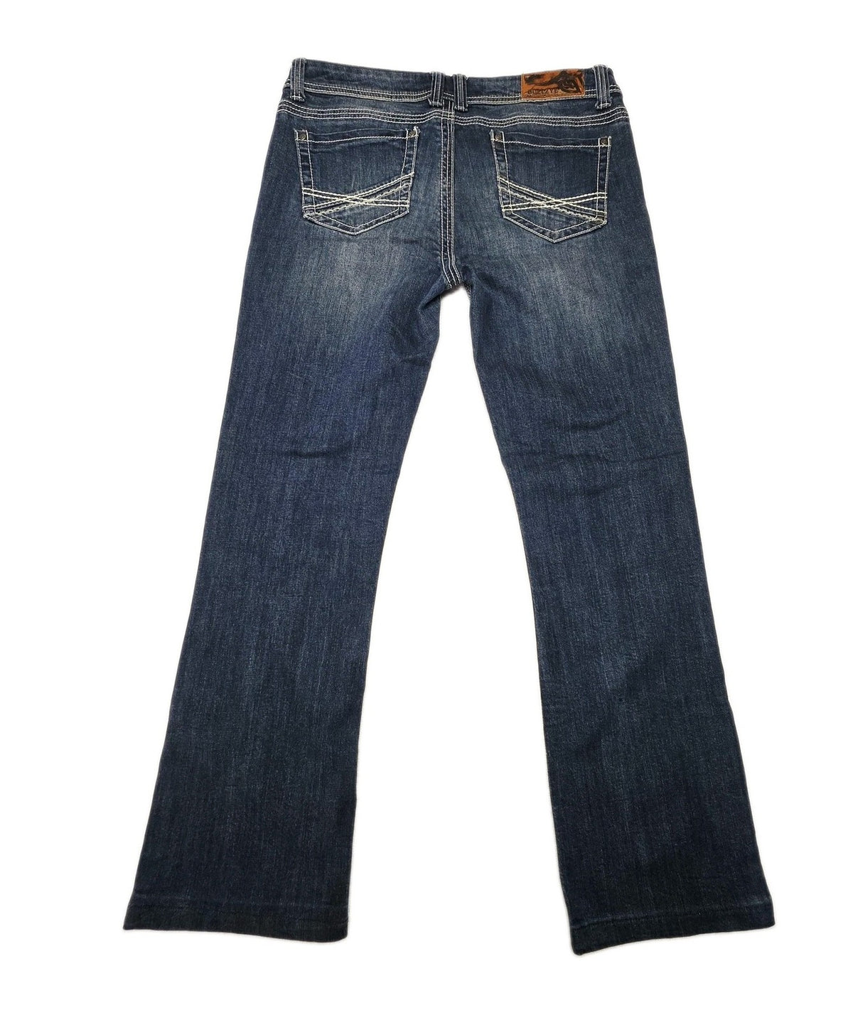 Bullzye Jeans Women's 32x29 Straight Denim Tara Mid Rise Easy Fit Pockets Logo