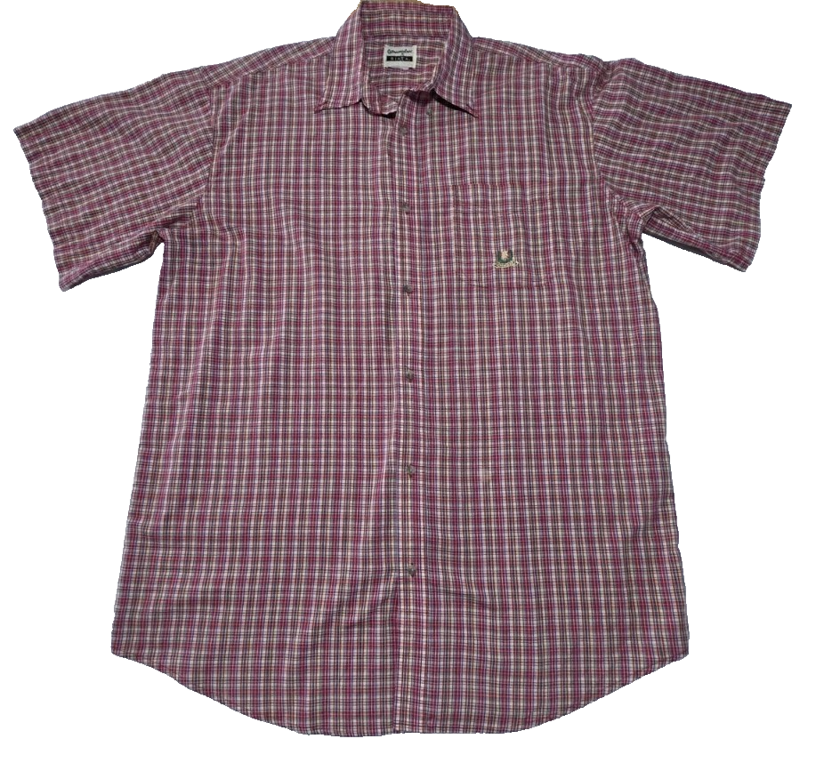Wrangler Riata Short Sleeve Plaid Classic Fit Shirt Men's Size 4XL