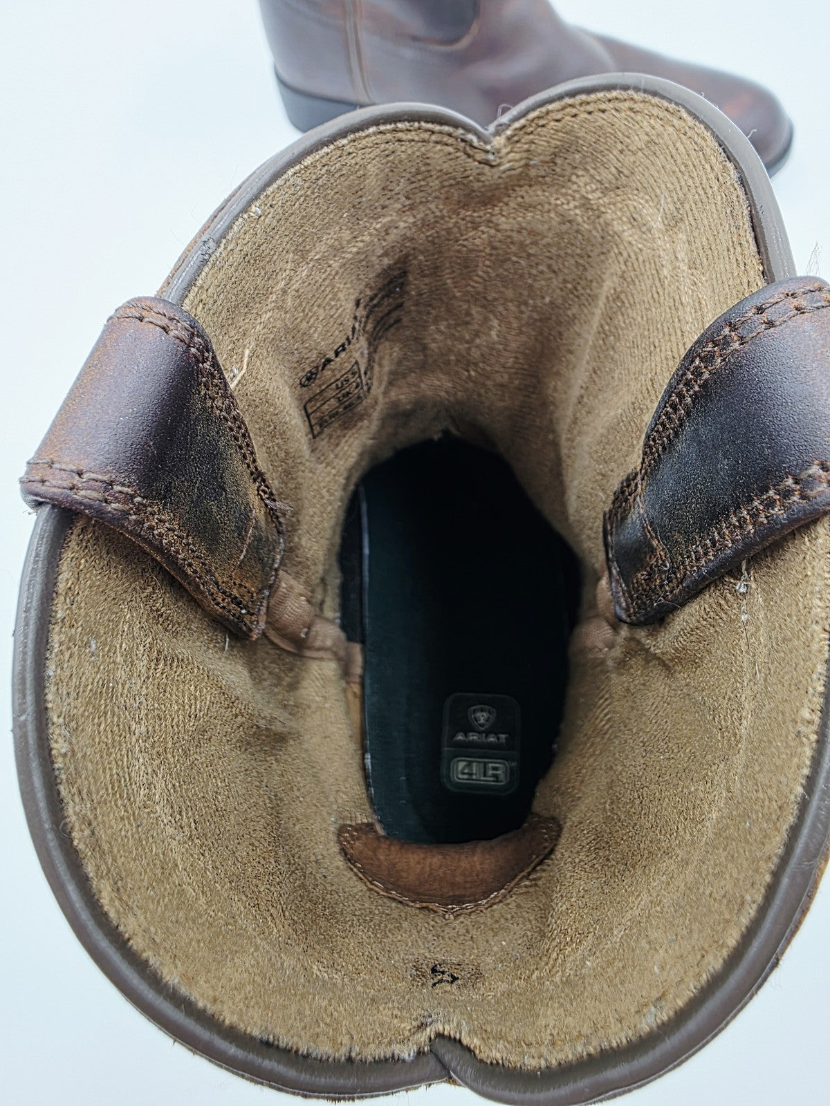 Ariat Boots Women's 5 Brown Leather Western Mid Calf Pull On Workwear Country