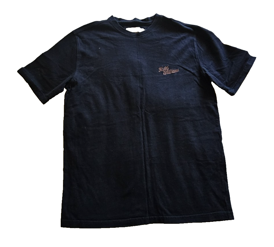 R.M. Williams Raised Script Logo Mens Tee Size Small Australian Made