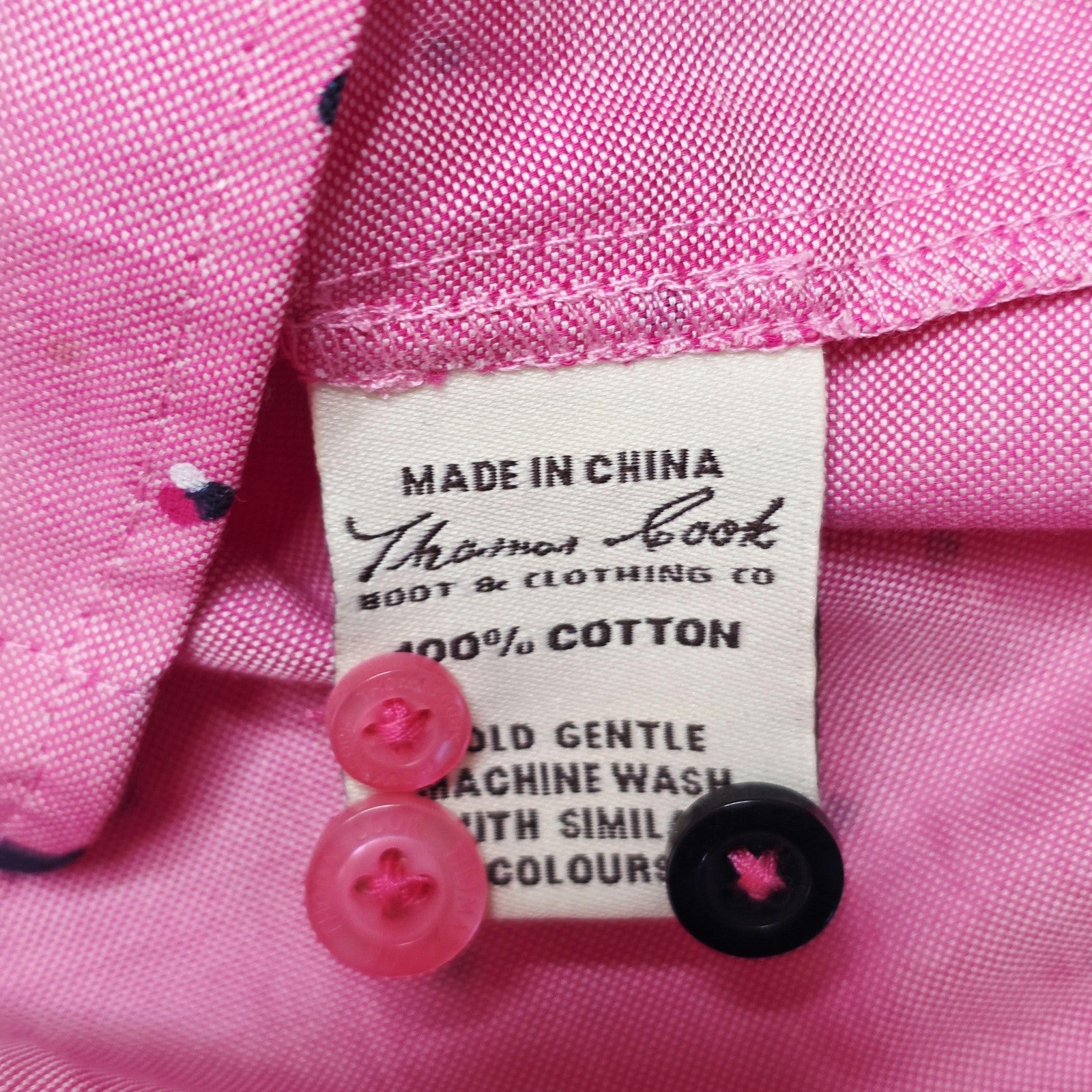 Thomas Cook Shirt Girls 14 Pink Long Sleeve Button Up Polka Dot Riding Western