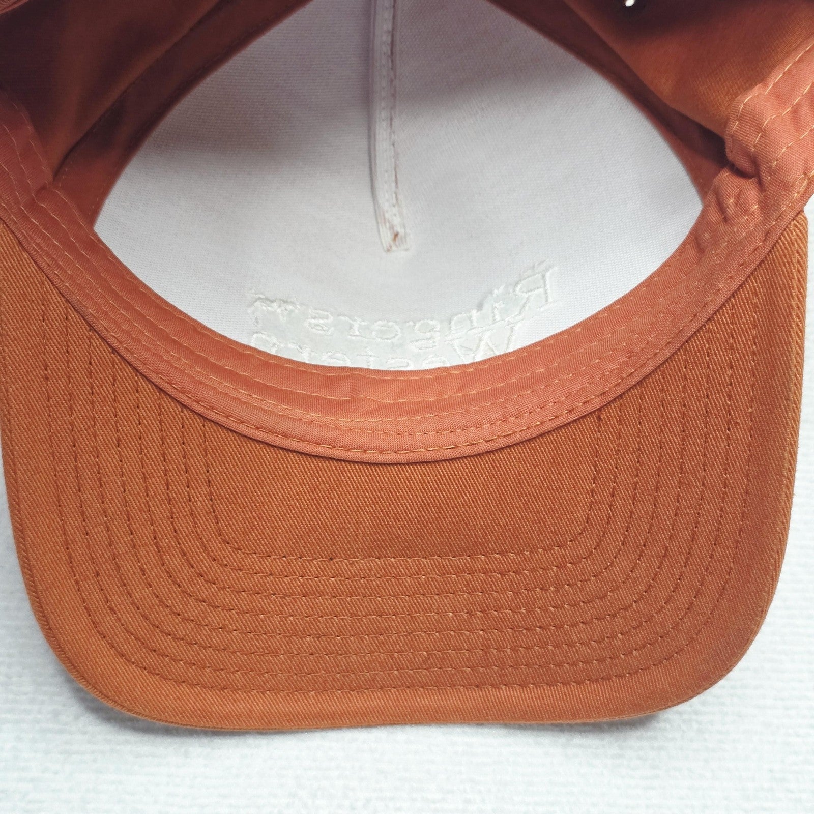 Ringers Western Hat Cap Snap Back Orange Logo Embroidered Women's Twill Western