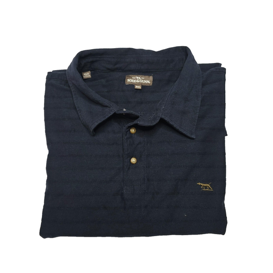 Rodd & Gunn Shirt Men's 3XL Blue Striped Short Sleeve Cotton Polo Casual