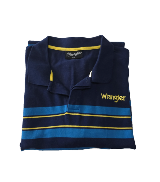Wrangler Men's Polo Striped Shirt Size 4XL