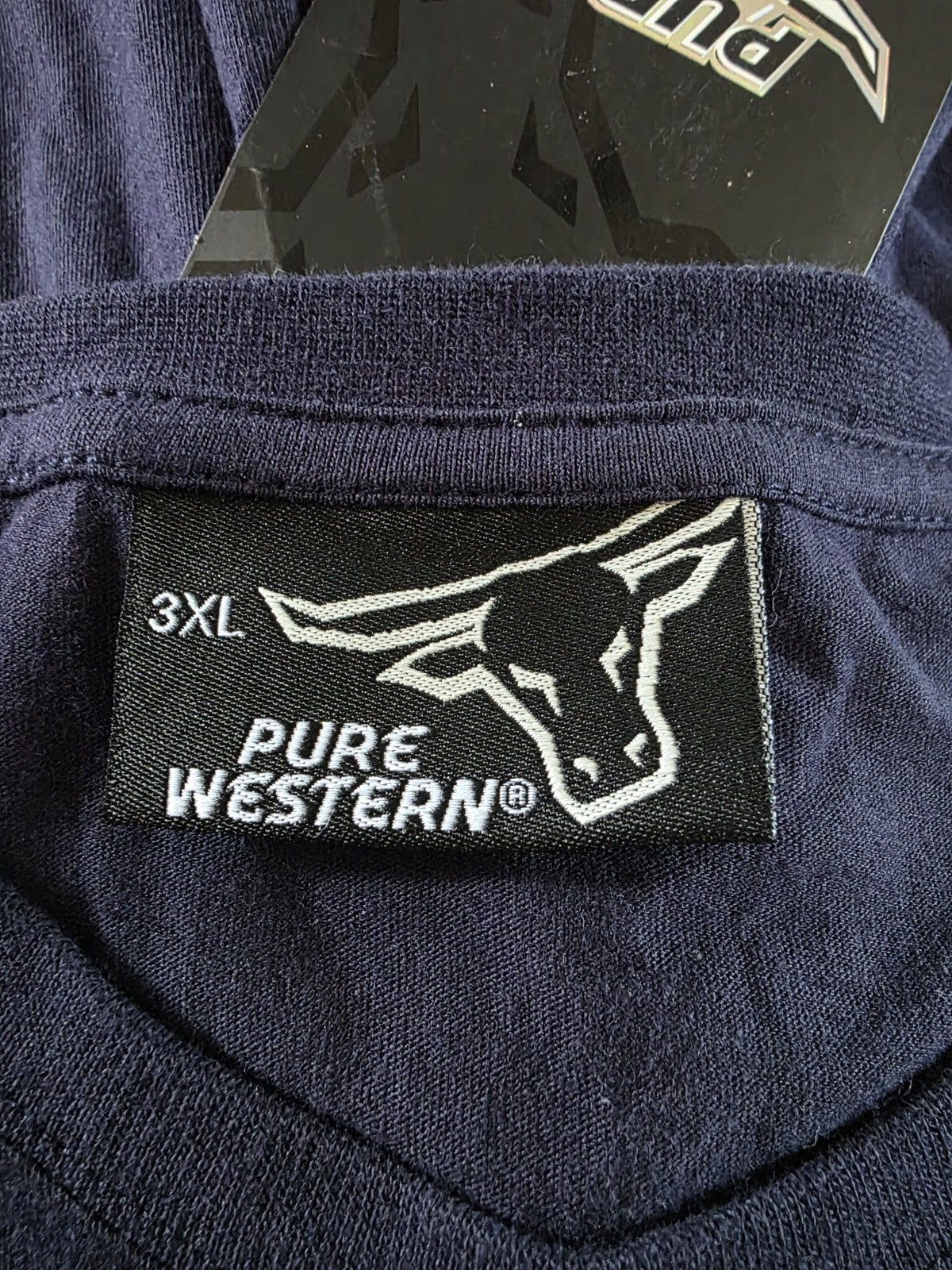 Pure Western Knight Short Sleeve Tee Navy Men's Size 3XL - NEW -