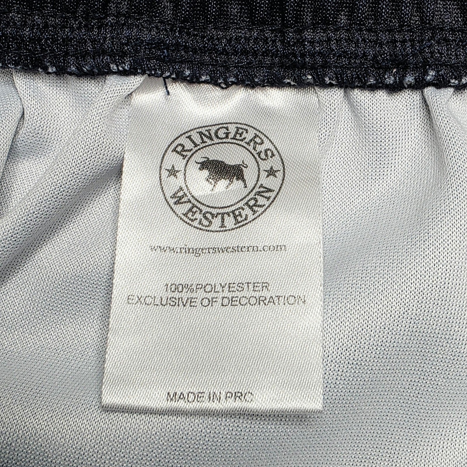 Ringers Western Shorts Men's 30 Navy Athletic Sweat Elastic Waist Logo Summer