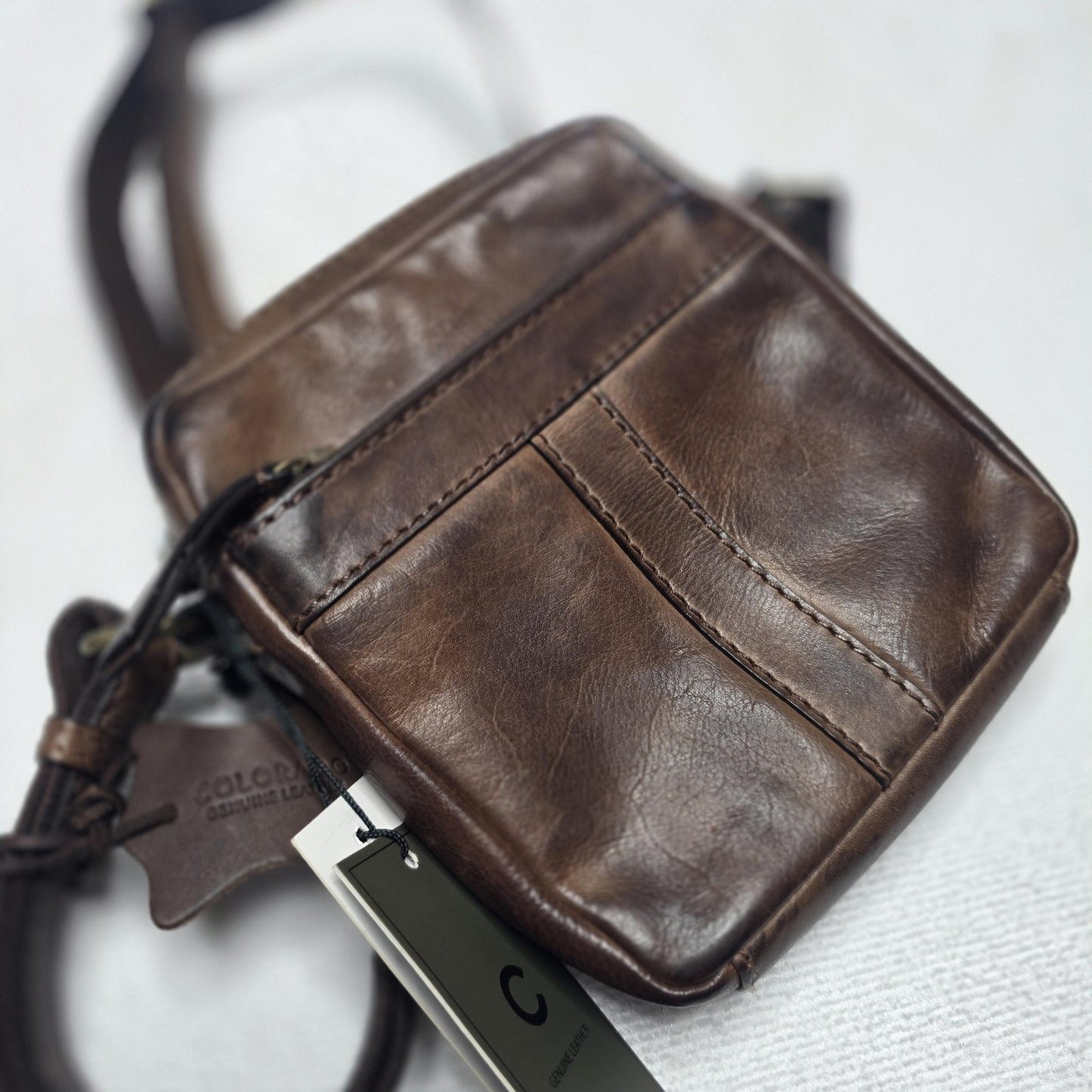Colorado Crossbody Bag Women's Small Brown Genuine Leather Adjustable Strap