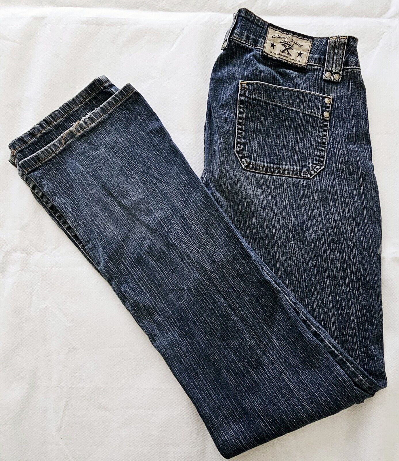 Wrangler 20X Double Button Bootcut Denim Jeans Ladies Size 32x35