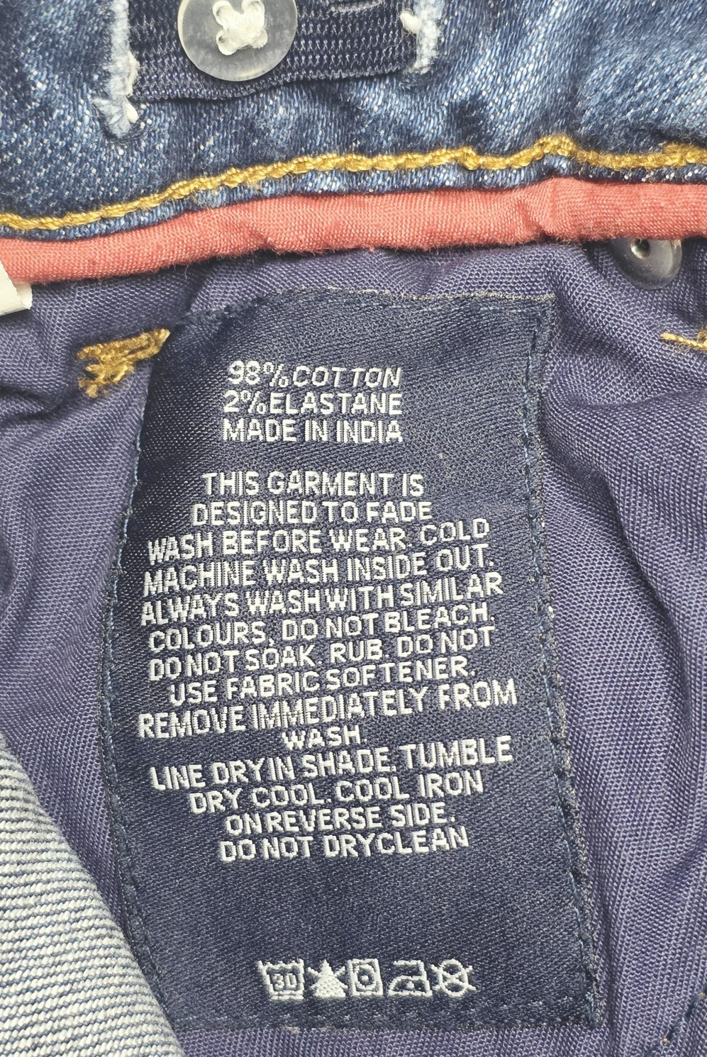 RB Sellars Jeans Boy's 5-6 Years Blue Straight Stretch Denim Workwear Casual