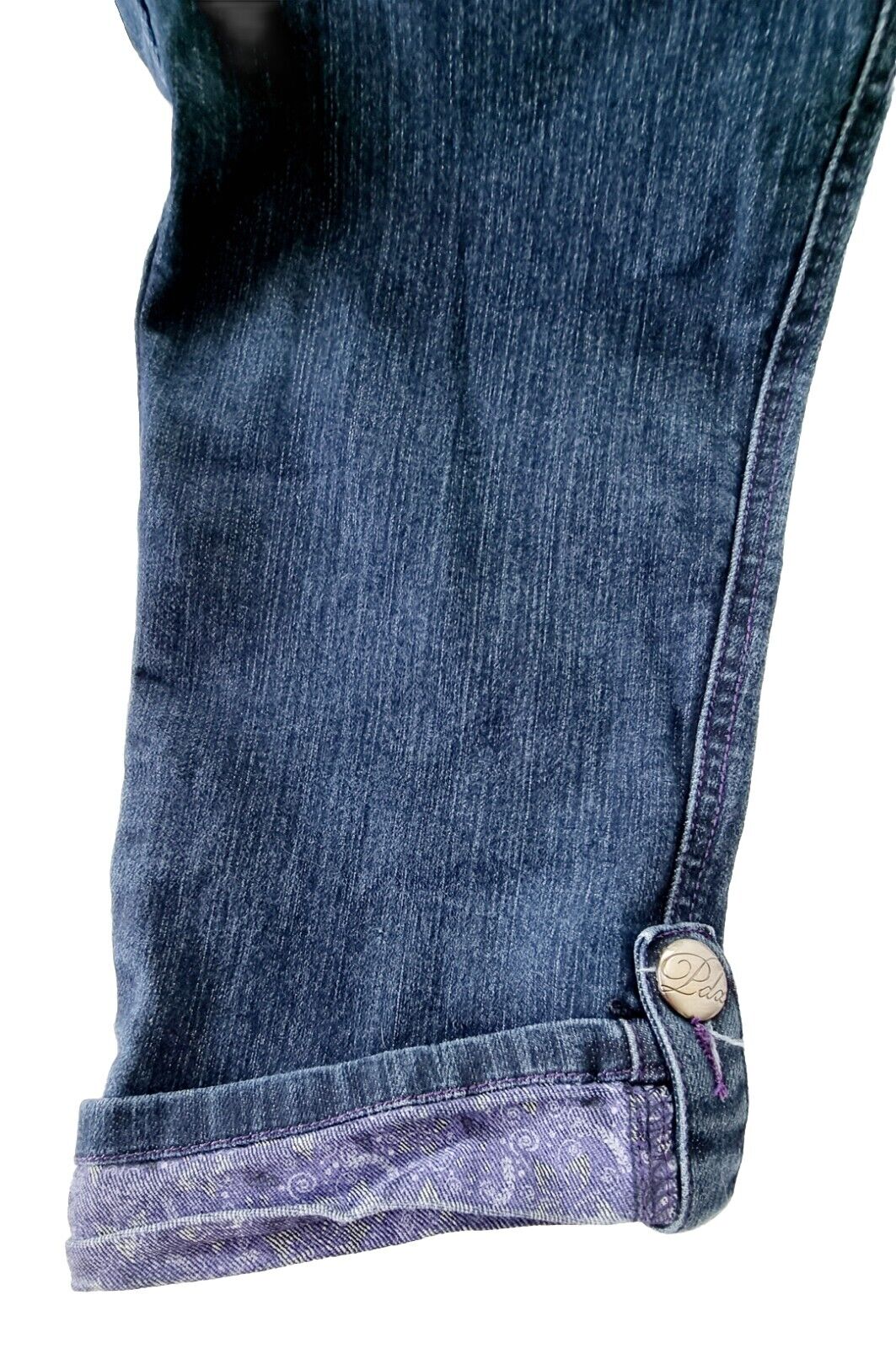 Paddock's Capri Blue Jeans Purple stitch Ladies Size 30