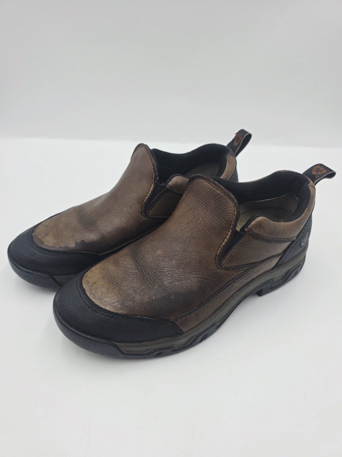 Ariat Dura Ralley H2O ST Distressed Brown Slip-on Mens Size 8.5