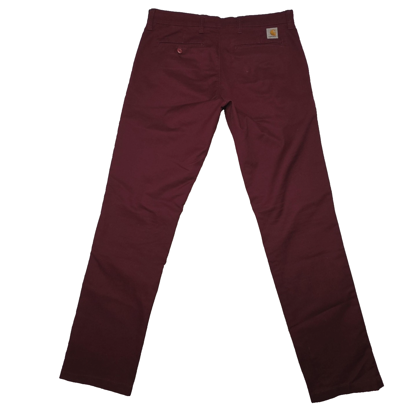 Carhartt Sid Pant Jeans Men's 34x32 Maroon Slim Tapered Stretch Cotton Zip Fly