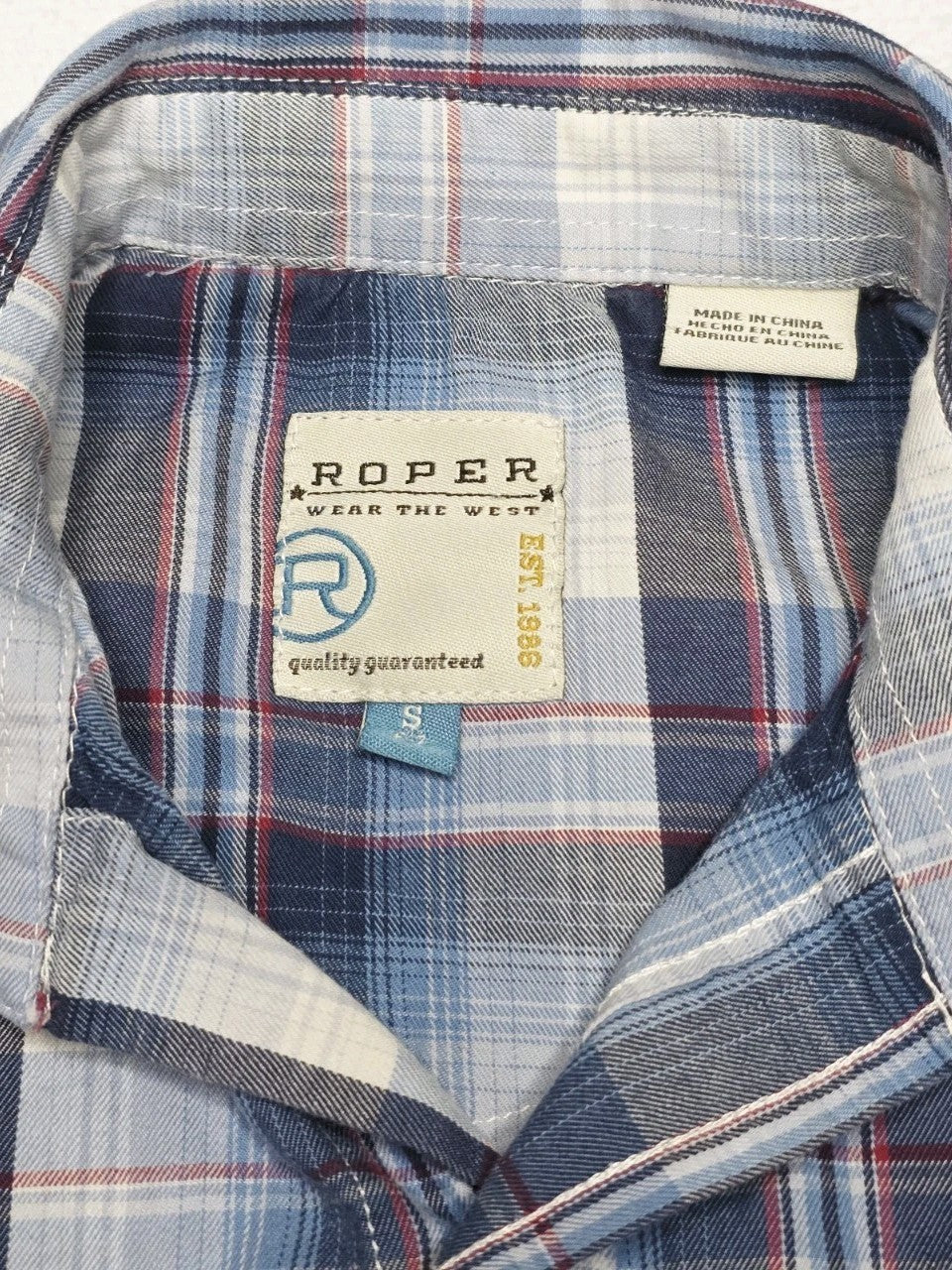 Roper Western Long Sleeve Shirt Boys Size Small 6-7