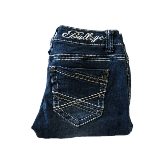 Bullzye Women's Angelina Boot Cut Jeans 34" Leg in Dark Wash - Size 8