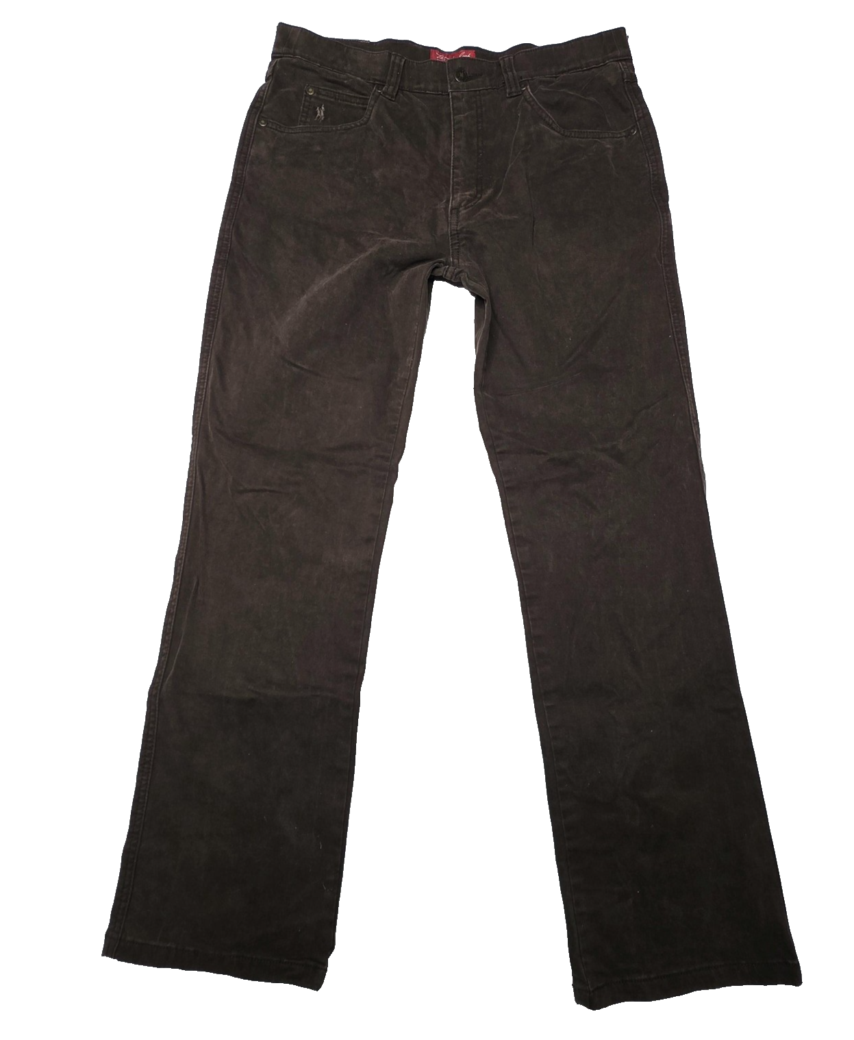 Thomas Cook Comfort Waist Jeans Mens 34x30 Brown Straight Regular Stretch Denim