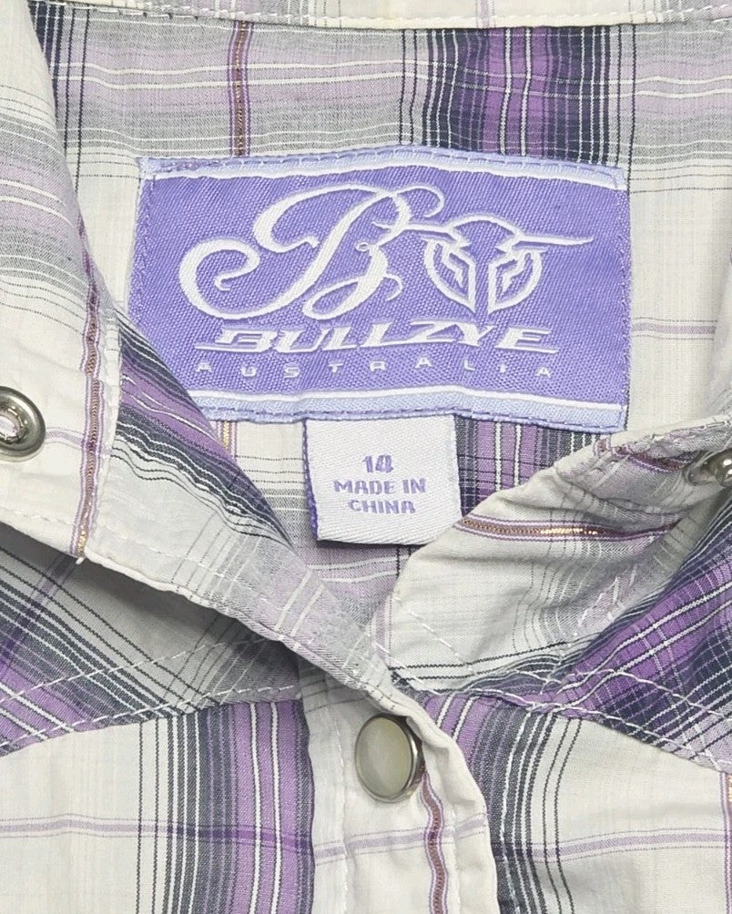 Bullzye Rodeo Short Sleeve Shirt Ladies Size 14